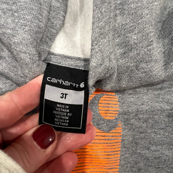 Kids Carhartt gray hoodie / hooded sweatshirt. Size 3T - Picture 3 of 5